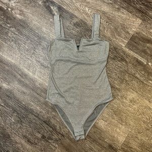 Wild Fable Silver Sparkly Bodysuit